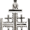 Very Small 925 Sterling Silver Jerusalem Cross Pendant Holy Land Bethlehem 0.79 inch Dainty