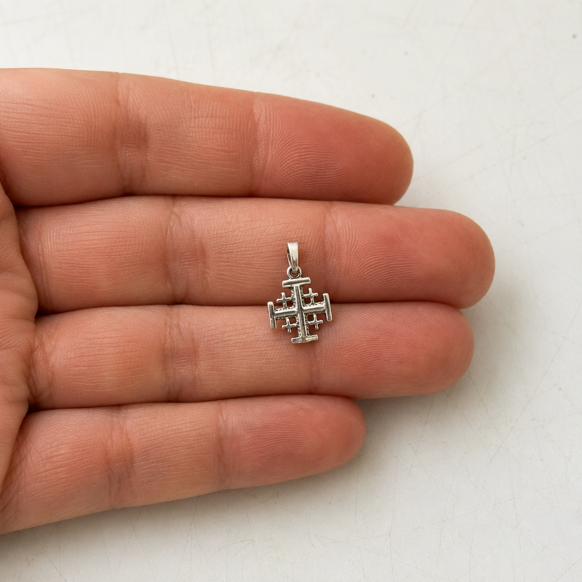 small silver jerusalem cross pendant 3 bethlehem