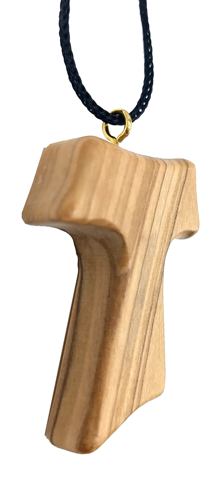 ✝️ tau cross charm necklace – handcrafted olive wood from bethlehem | 1.8x1.7 inches | spiritual symbol of peace &