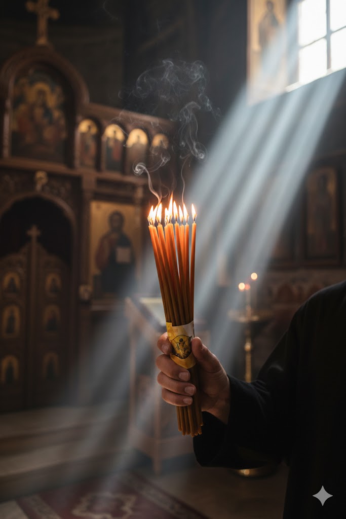 Holy Land Beeswax Prayer Candles (3-Pack) – 9.6" Long | Handmade in Jerusalem | 300g Total Weight