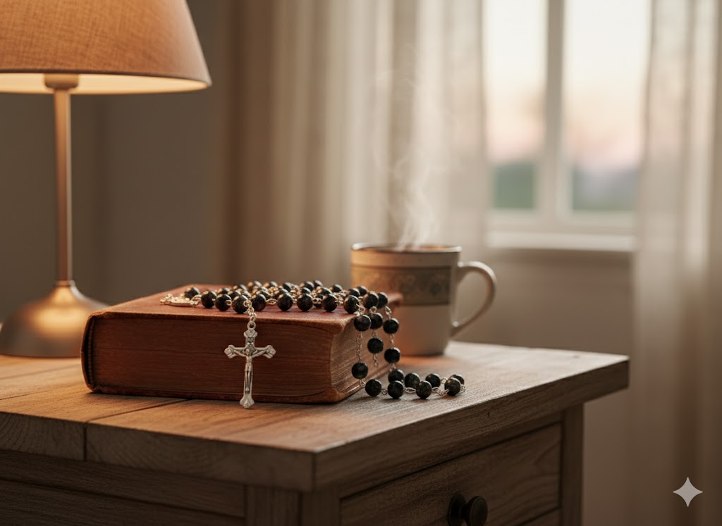 Catholic Prayer Rosary with Stone Beads – Choose Your Color