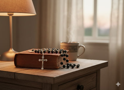 Catholic Prayer Rosary with Stone Beads – Choose Your Color