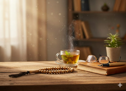 Olive Wood Prayer Beads 25 cm with Tassel, Handmade Wooden Worry Beads with Velvet Pouch, Smooth Round Beads for Prayer, Meditation & Daily Carry