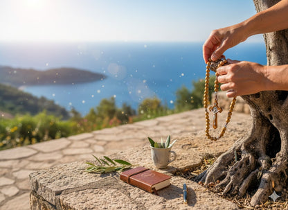 Olive Wood Rosary with Wooden Crucifix & Metal Medals | Classic Prayer Rosary