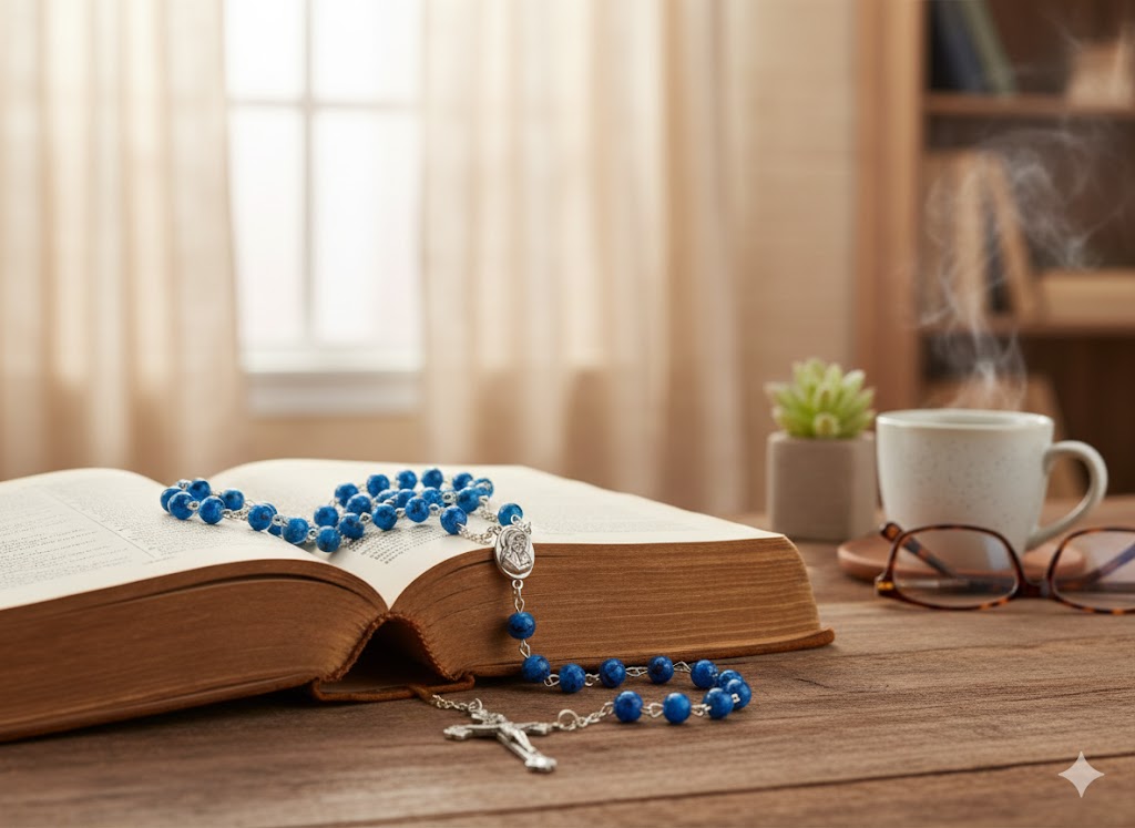 Catholic Prayer Rosary with Stone Beads – Choose Your Color