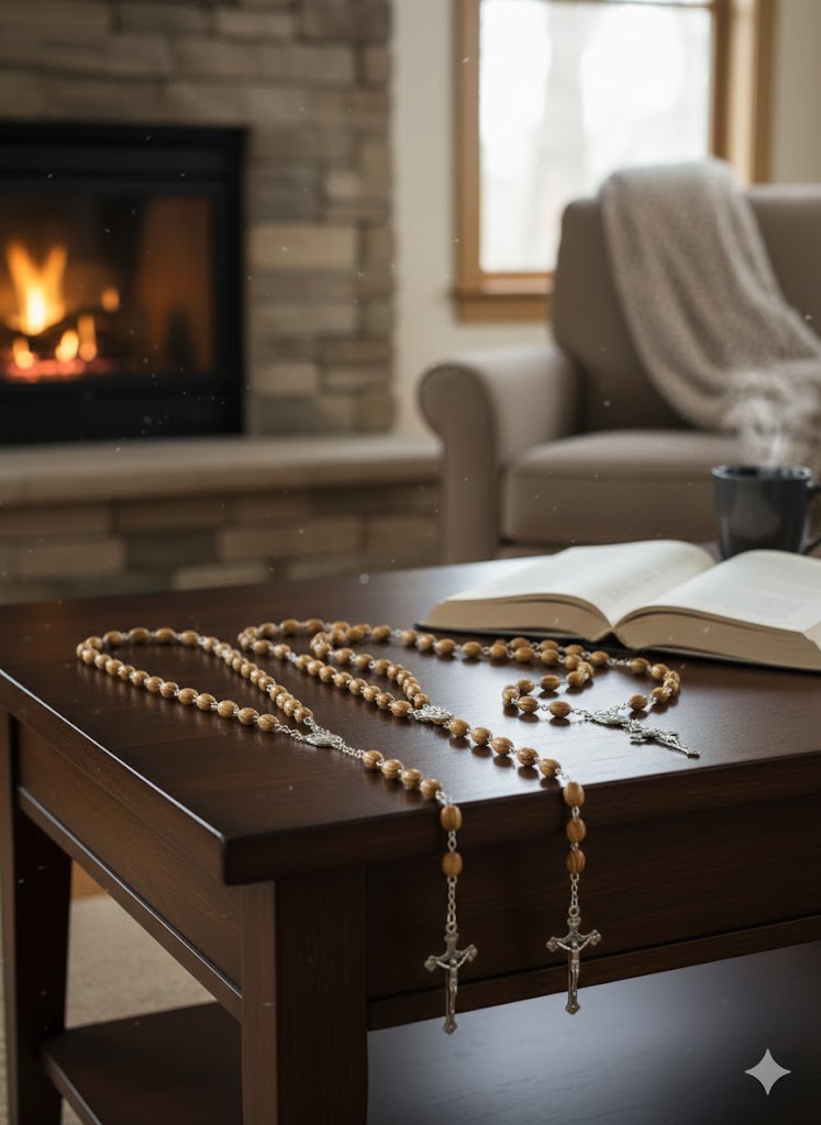 Olive Wood Rosary Handmade in Bethlehem – 23.6” Catholic Wooden Rosary with Silver Crucifix – Set of 3 or 6 – Includes Velvet Bags & Certificates – Holy Land Christian Gift