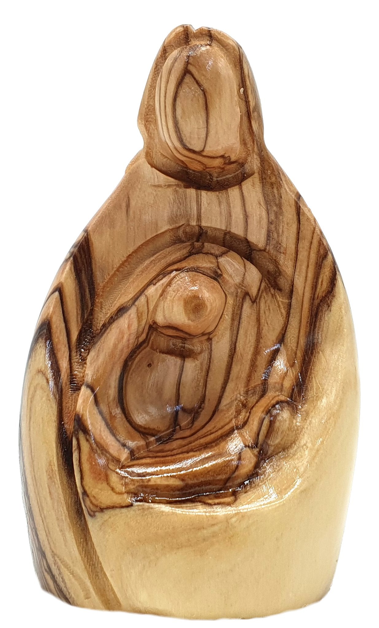 Very Small Wooden Carving of the Holy Family - Joseph, Virgin Mary & Jesus, Ideal Religious Gift, Housewarming & New Home Decor - Zuluf