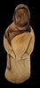 Virgin Mary Statue - Pregnant Mary Olive Wood Figurine Hand Carved in The Holy Land | Blessed Mother Carrying Baby Jesus in Her Womb | Home Decor 4.5X1.6X1.4" - Zuluf