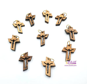 10 Olive Wood Crosses Catholic Wholesale Church Supplies Pen223 - Zuluf