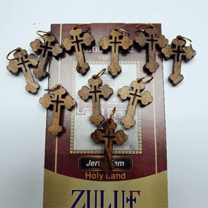 10 olive wood crosses PEN213 - 10 Pieces total - Charms for Rosaries - Gifts For Friends - Zuluf