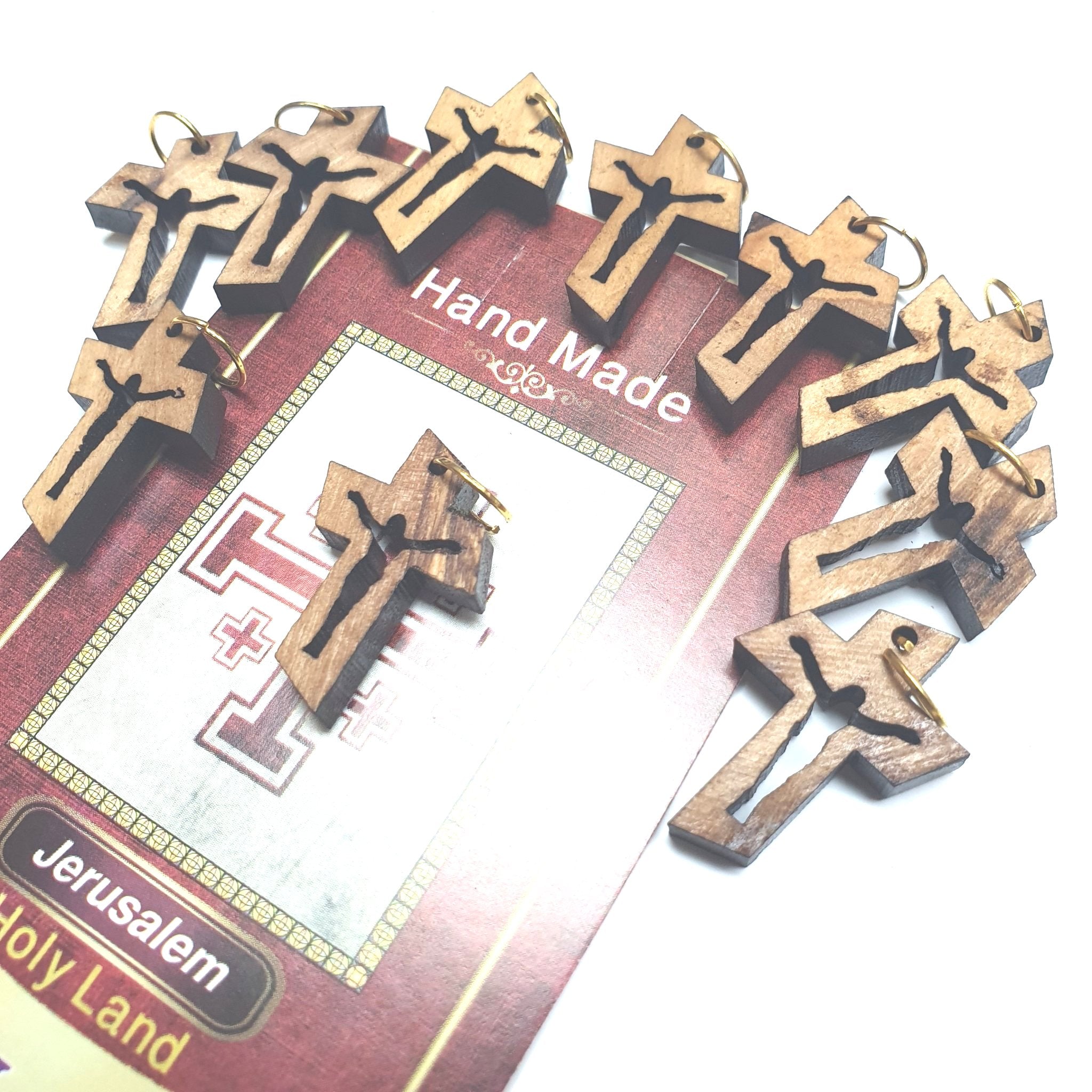 10 Olive Wood Crosses Pen223 Catholic Wholesale Church Supplies - Zuluf
