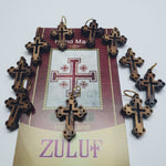 10 Small Olive Wood Crooses Pen218 Olive Wood Crucifix From Jerusalem - Zuluf