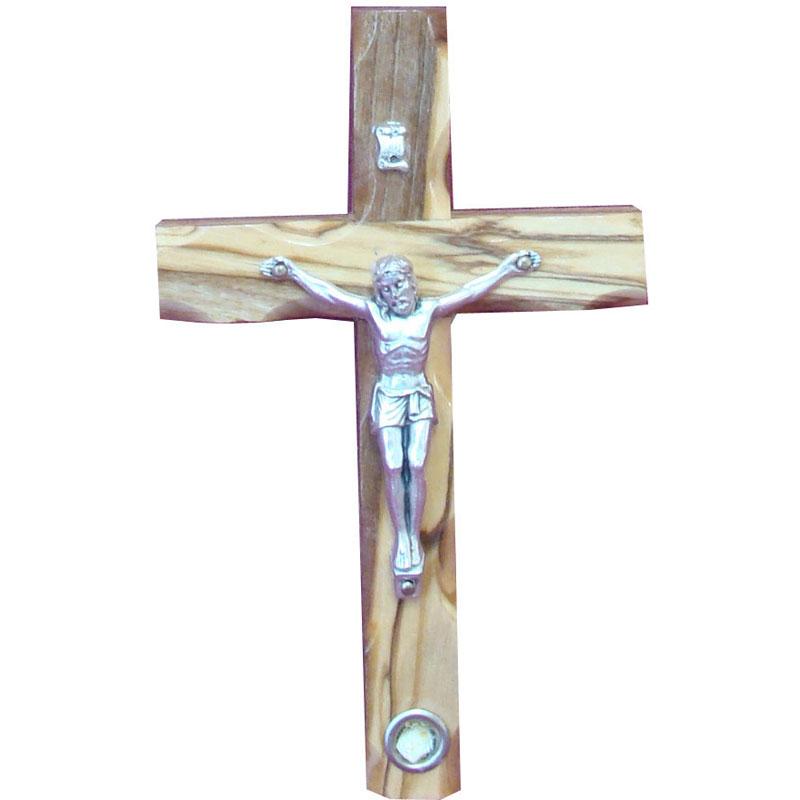 12cm Catholic Crucifix with Holy Land Stone - Zuluf
