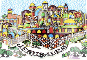 3d Photo Wall Of Old City Jeruslem Magnet Mag117 - Zuluf