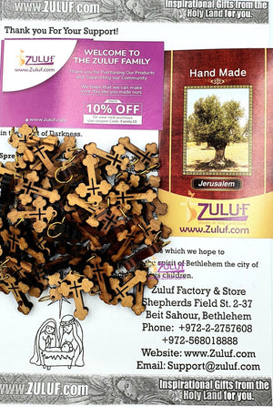 50 Olive Wood Crosses Pen224 Olive Wood Pendants Necklaces - Zuluf