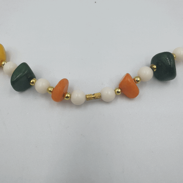 ⭐ A Rare Special Holy Land Stones Necklace with Golden Spacers Very Unique Design natural Stones 70cm / 27.5 Inches Long - SPEC001 - Zuluf