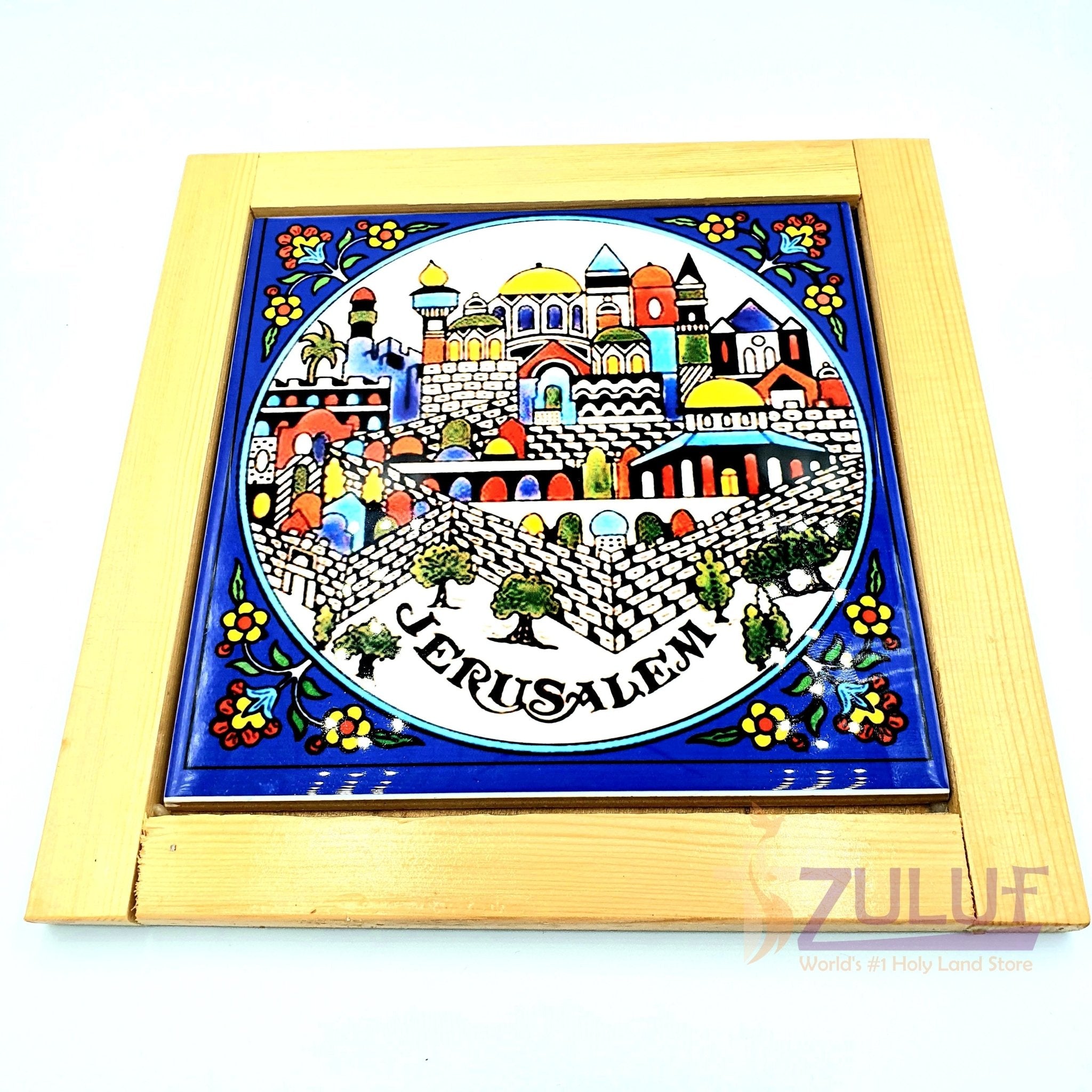 Armenian Ceramic Coaster - Tabgha - Miracle of Loaves and Fish 19cm / 7.6 " - CER008 - Zuluf