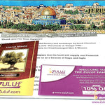 Authentic Woven Carpet Bookmarks Oriental Carpet Jerusalem Walls City with Zuluf Certificate - Zuluf
