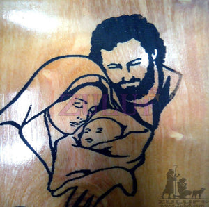 Bethlehem Holy Family Religious Icon Magnet Religious Art Olive Wood Holy Land - MAG019 - Zuluf