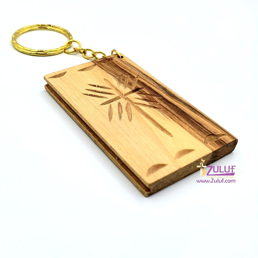 Bethlehem Olive wood hand made bible keychain KC213 - Zuluf