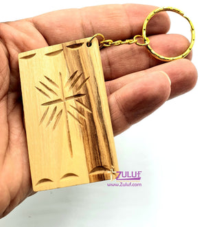 Bethlehem Olive wood hand made bible keychain KC213 - Zuluf