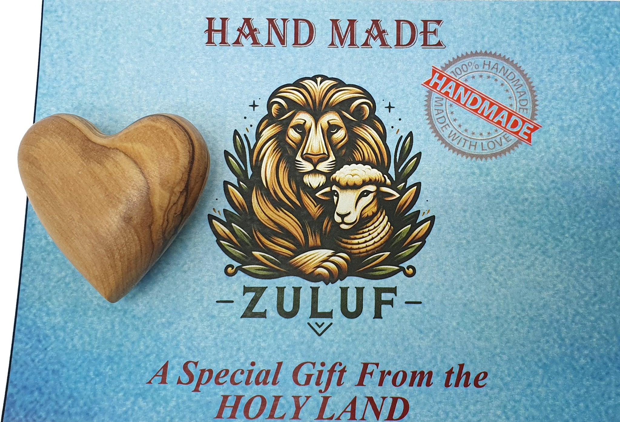 Bethlehem Olive Wood Heart - 1.7 Inches: Zuluf Wedding Gift - valentine gift - for love- Symbolic Handcrafted Wooden Token for Love and Unity - Zuluf