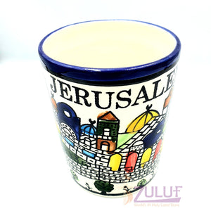 Big Ceramic Mug - Ceramic Holy Land Mug Souvenir by Zuluf Factory - CER023 - Zuluf