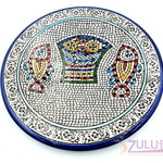 Big Hand Painted Armenian Round Ceramic Plate 27cm - CER001 - Zuluf