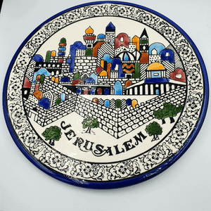 Big Hand Painted Armenian Round Ceramic Plate 27cm - CER001 - Zuluf