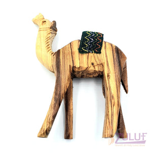 Christian Gift Olive Wood Meduim Camel Handicraft Red Saddle By ZULUF Factory, 11.5X9CM - ANI002 - Zuluf