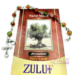 Crystal Rosary Bracelet With Silver Chain and Crucifix - BRA005 - Zuluf