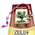 Crystal Rosary Bracelet With Silver Chain and Crucifix - BRA019 - Zuluf