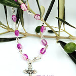Crystal Rosary Bracelet With Silver Chain and Crucifix - BRA019 - Zuluf