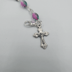 Crystal Rosary Bracelet With Silver Chain and Crucifix BRA025 - Zuluf