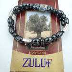 Double Hematite Christian Bracelet From Bethlehem 4 Icons By Zuluf® - BRA041 - Zuluf