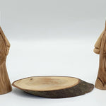 Embrace Divine Motherhood with Zuluf's Olive Wood Mary and Elizabeth Statues - Handcrafted in Bethlehem, 5.5 Inches - Zuluf