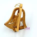 Hand Carved Bell Olive Wood 3d Ornament From Bethlehem Holy Land - Zuluf (ORN007) - Zuluf