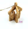 Hand Carved House Nativity Olive wood Ornament 3d From Bethlehem Zuluf - (ORN009) - Zuluf