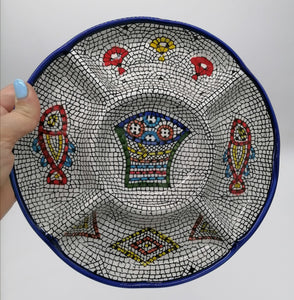 Hand Painted Armenian Ceramic Plate divided into four 24*24 cm CER038 - Zuluf