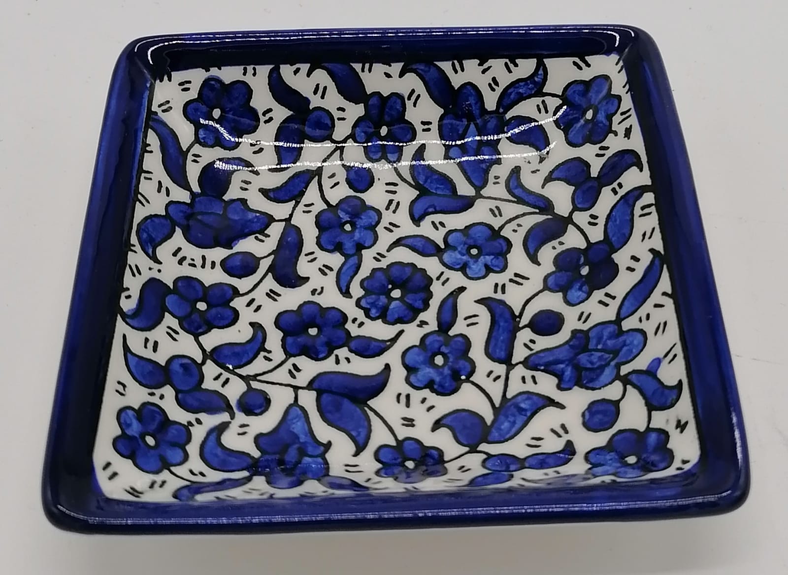 Hand Painted Armenian Ceramic Square Plate 9.5*9.5*3 cm CER041 - Zuluf