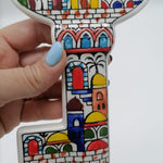 Hand Painted Armenian Key Ceramic Jerusalem Hanging wall 20*10.5 cm CER037 - Zuluf