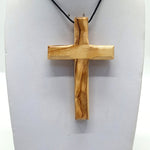 Handcrafted Olive Wood Cross Pendant Necklace - Timeless Gift for All Ages, Perfect as a Wooden Car Rearview Mirror Ornamen (3.5 INCHES ) - Zuluf