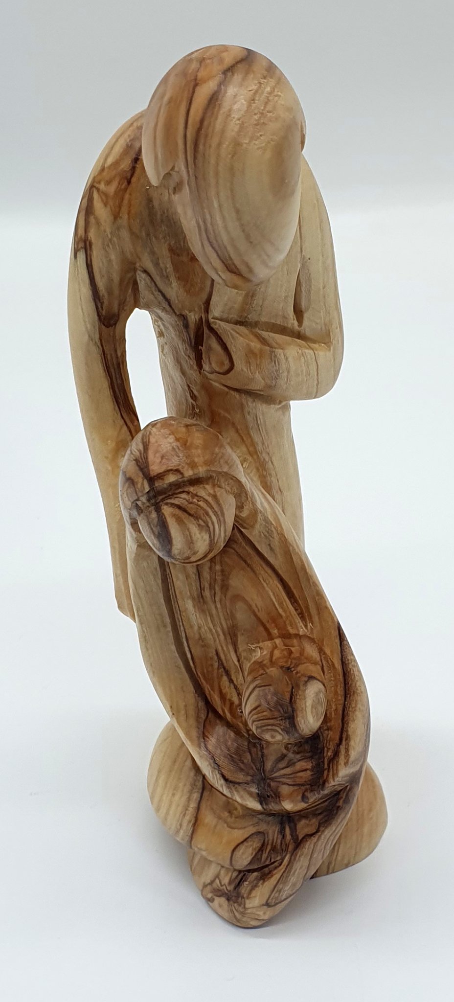 Handcrafted Olive Wood Holy Family Statue - Bethlehem Souvenir | Nativity Scene Sculpture for Home Decor | Christian Religious Christmas Gift - Zuluf