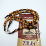 High Quality Olive Wood Bead Rosary From Bethlehem By Zuluf Co. (ROS057) - Zuluf