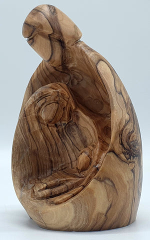 Holy Family Wood Statue: Zuluf Hand-Carved Mary, Joseph, Baby Jesus Sculpture - Zuluf