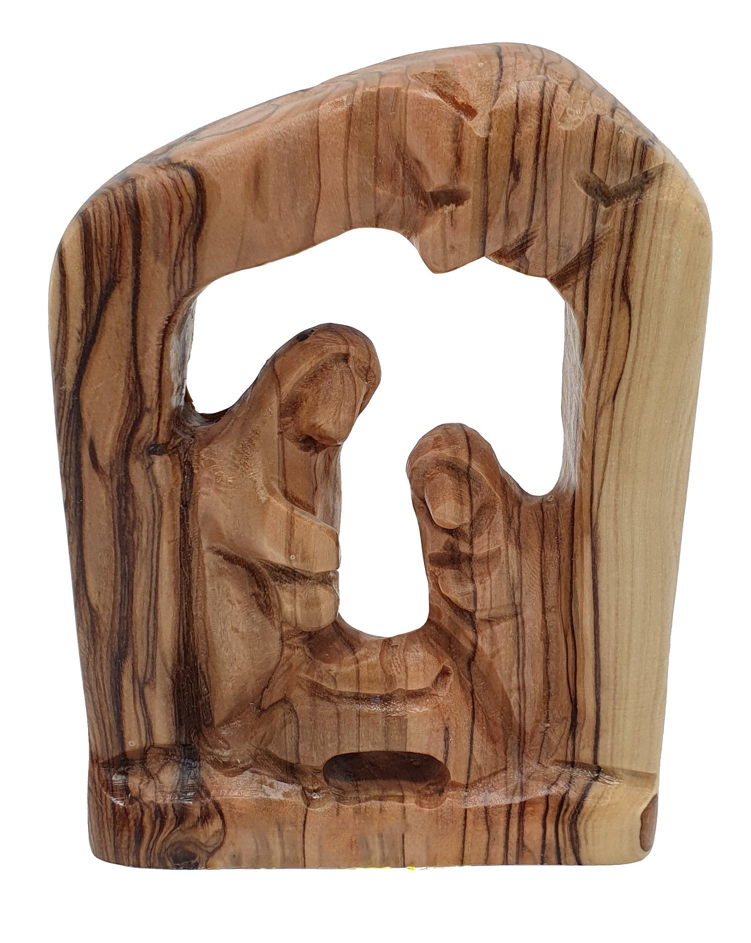 Holy Family Wooden Figurine of Nativity Set | Olive Wood Holy Family Statue Made in the Holy Land | Religious Nativity Scene Gift - Zuluf