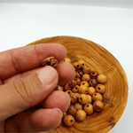 Holy land Olive wood Bead 10mm round beads hand made Bethlehem ( 60 Beads ) - BEAD009 - Zuluf