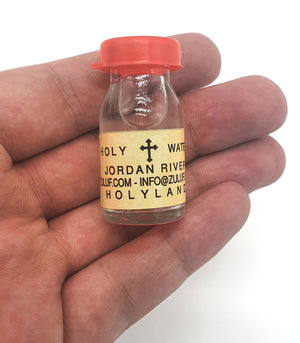 Holy Water From The Jordan River In 1 7/8 Inch Glass Vial Bottle | Blessed Holy Water Catholic Mini Holy Water Bottle Glass From Jordan River Holy Land Israel | House Blessing Jerusalem Gifts HLG004 - Zuluf