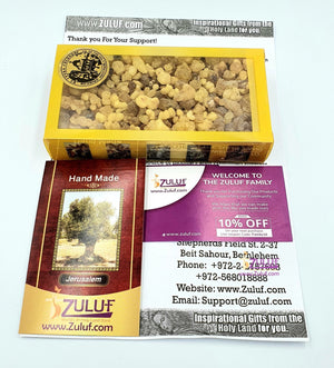 Jasmin Incense from The Holy Land - 100 Grams (3.5 Ounces) Resin Incense Aromatic Jerusalem Frankincense - Zuluf