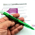 Jerusalem Pen with Souvenir Inside Holy Land Pictures and Sites Inside - 5 Pens Green with Zuluf Certificate - Zuluf